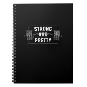 Strong And Pretty Funny Gym Quotes Tank Top Notebook