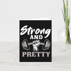 Strong And Pretty Gym Fitness Sport Bodybuilding Card