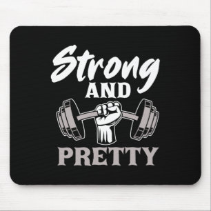 Strong And Pretty Gym Fitness Sport Bodybuilding Mouse Pad