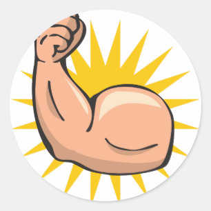 Strong Arm Flex Classic Round Sticker
