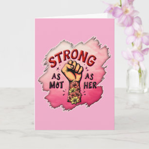 Strong as a Mother – Floral Empowerment Art Card
