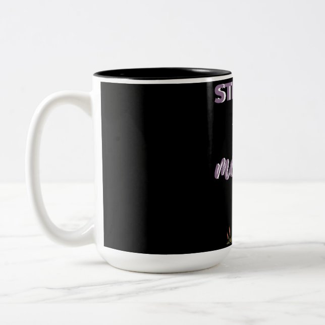 Strong As A Mother Two-Tone Coffee Mug (Left)