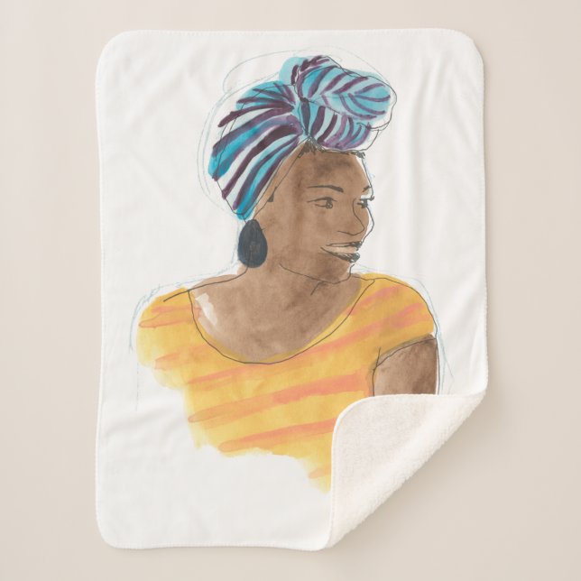 Strong & Beautiful Sherpa Blanket (Front)