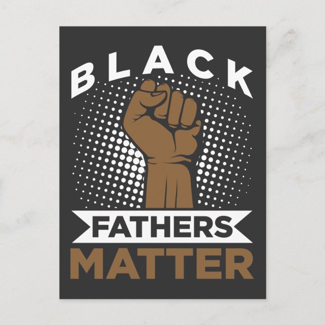 Strong Black Father Matter Black History Afro Dad Postcard (Front)