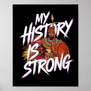 Strong Black History Month Afro American Warrior Poster