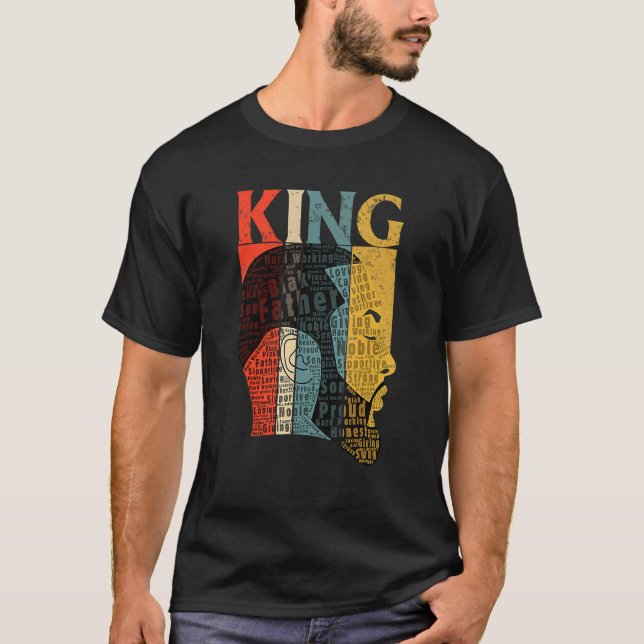 Strong Black King  African American Natural Afro 1 T-Shirt (Front)