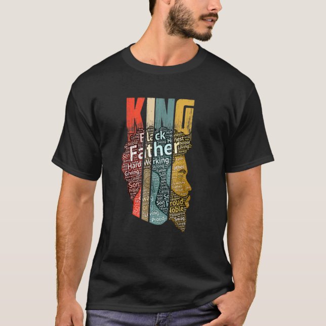 Strong Black King African American Natural Afro T-Shirt (Front)