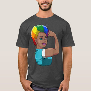 Strong Black Woman LGBTQ Pride Black History Month T-Shirt