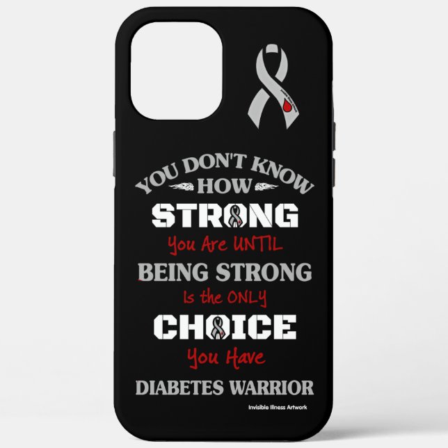 Strong/Choice 2...Diabetes Case-Mate iPhone Case (Back)