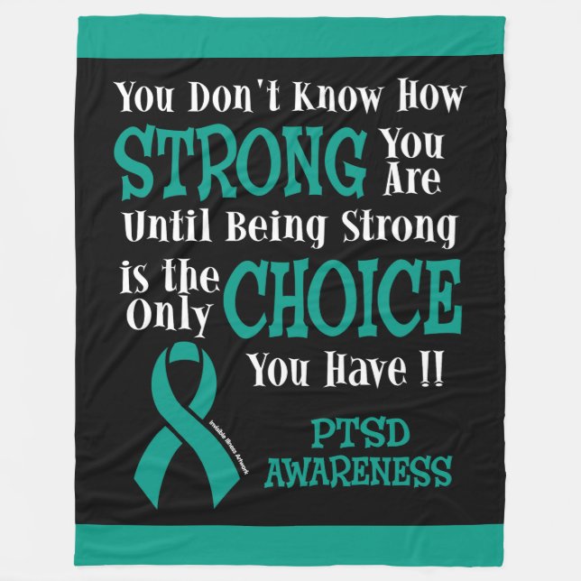 Strong/Choice...PTSD Fleece Blanket (Front)