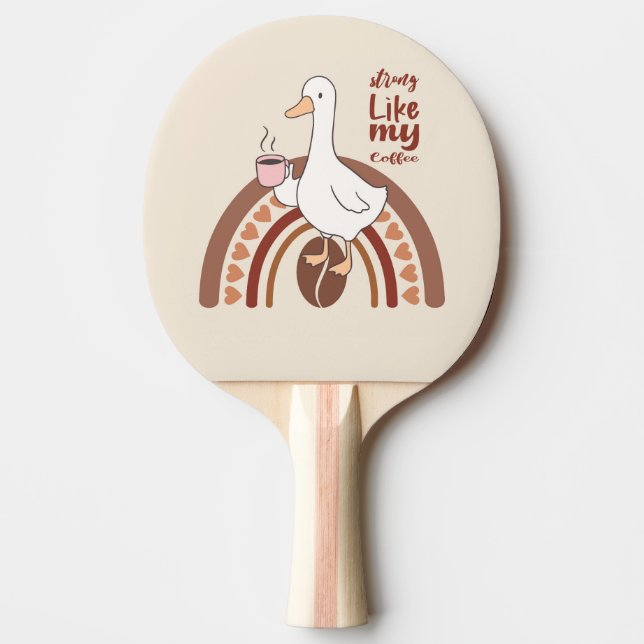 Strong Coffee Ping Pong Paddle (Front)