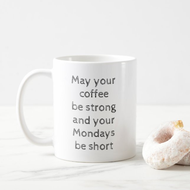 Strong Coffee Short Mondays Dolphin Mug (With Donut)