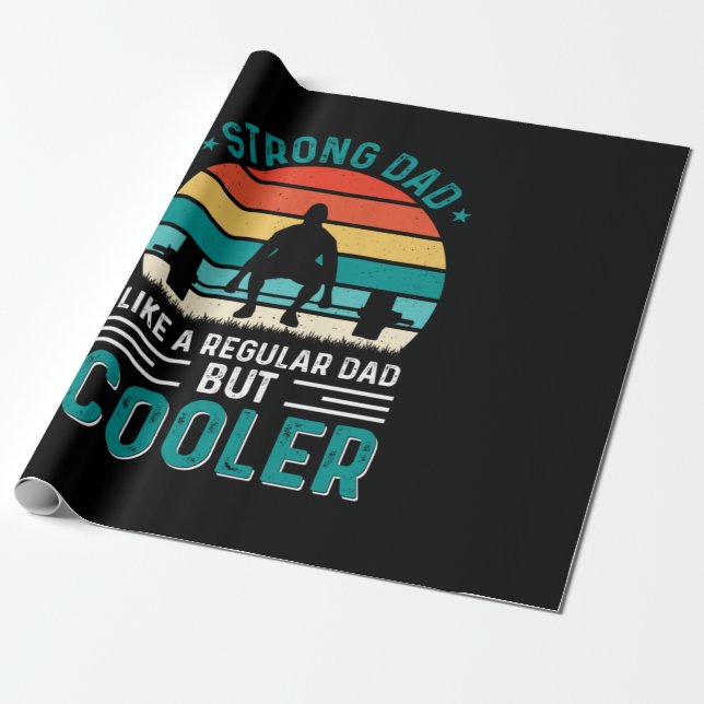 Strong Dad Wrapping Paper (Unrolled)
