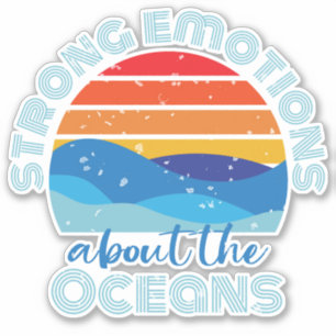Strong Emotions About The Oceans Retro Sunset