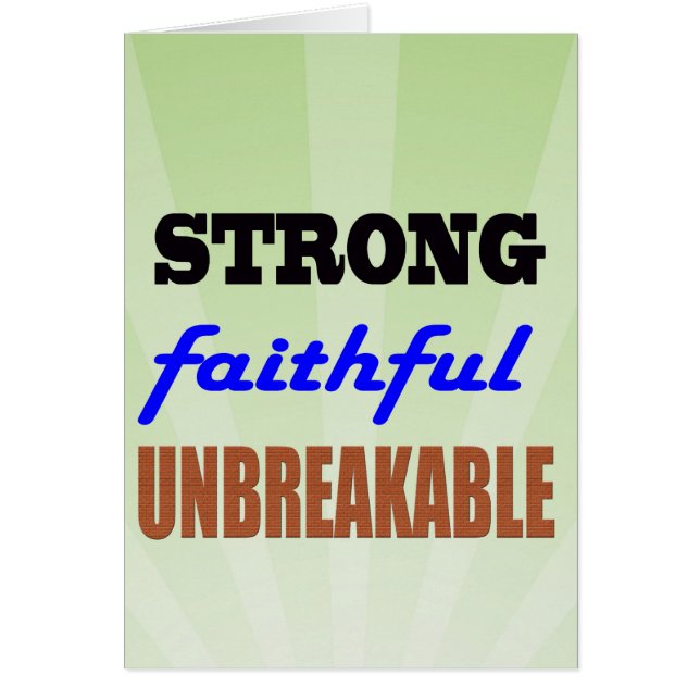 Strong Faithful Unbreakable (Front)