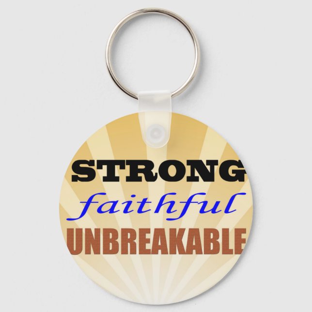 Strong Faithful Unbreakable Key Ring (Front)