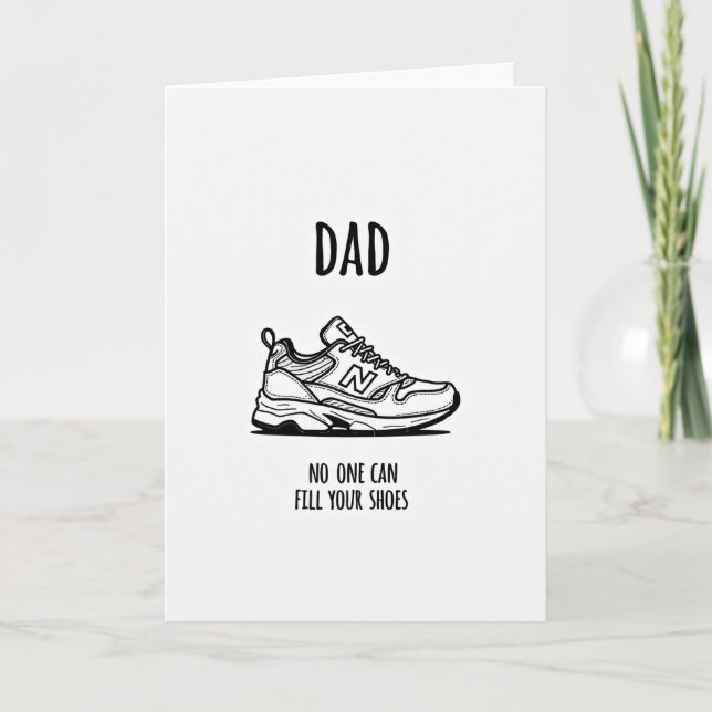 Strong Fathers Day Shoe Card (Front)