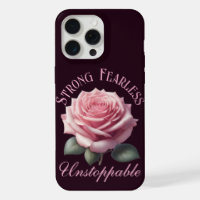 Strong Fearless Unstoppable & Pink Rose T-Shirt