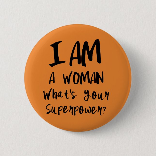 Strong Female Girl Power 6 Cm Round Badge (Front)