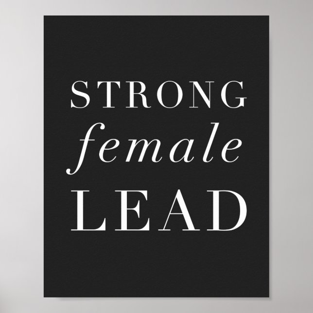 Strong Female Lead Funny Actor Quote Poster (Front)