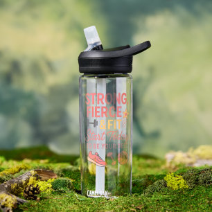 Strong & Fit Motivational Sports Water Bottle
