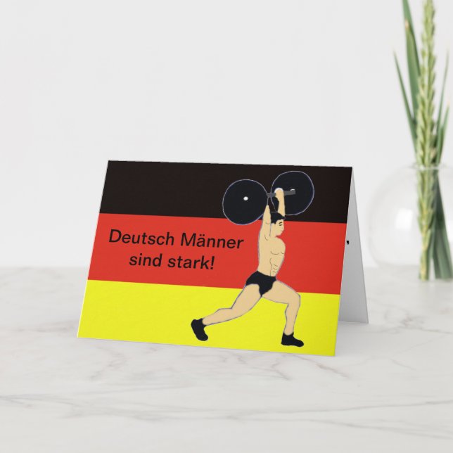 Strong German men birthday Card (Front)