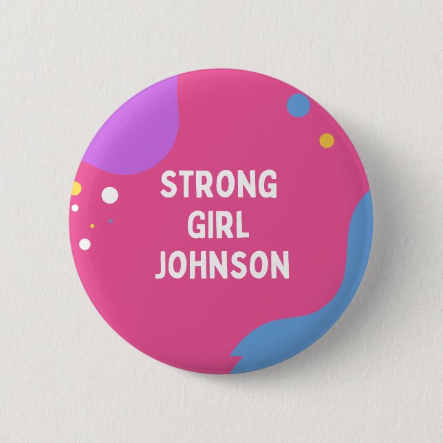 Strong Girl Johnson Button (Front)