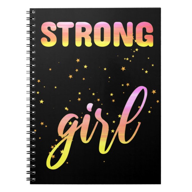 Strong Girl Pastel Star Notebook (Front)