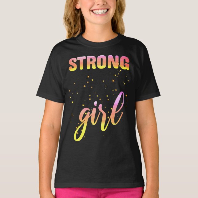 Strong Girl Pastel Star T-Shirt (Front)