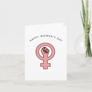 strong girl power happy women's day feminist card