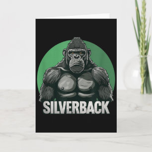 Strong Gorilla Silverback For Monkey Lovers Card