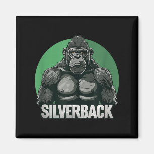 Strong Gorilla Silverback For Monkey Lovers Magnet
