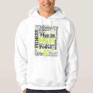 Strong Gym Workout Word Cloud Hoodie