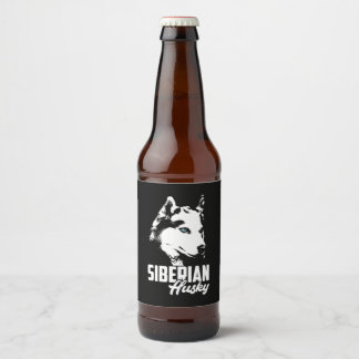 Strong Husky Siberian Beer Bottle Label