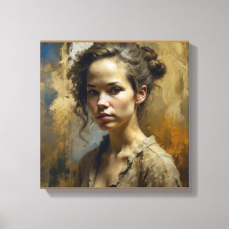Strong Independent Young Woman: Captivating Beauty Canvas Print