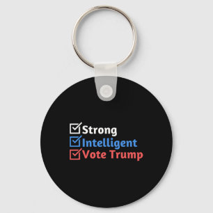 Strong Intelligent Women For Trump Girl Checklist  Key Ring