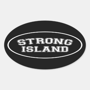 Strong Island, NYC, USA Oval Sticker