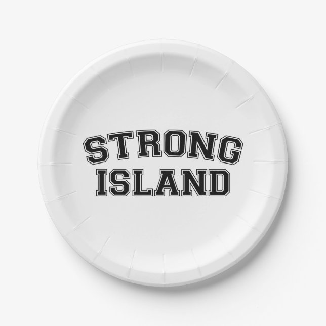 Strong Island, NYC, USA Paper Plate (Front)