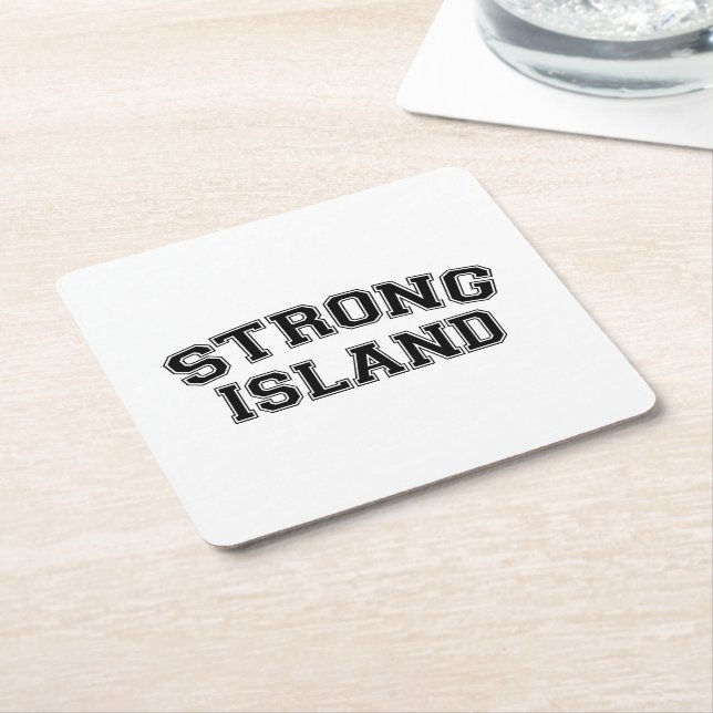 Strong Island, NYC, USA Square Paper Coaster (Angled)