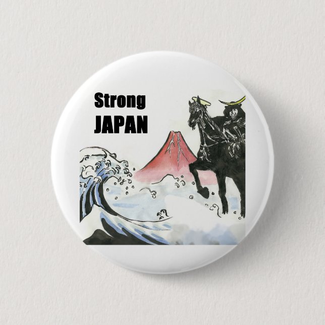 Strong JAPAN 6 Cm Round Badge (Front)