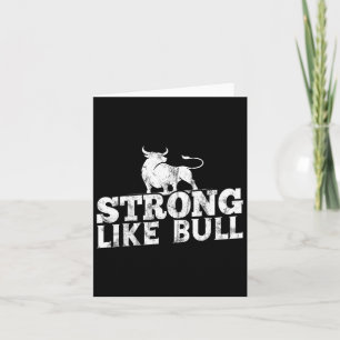 Strong Like A Bull Powerlifting Bodybuilding 10 Card