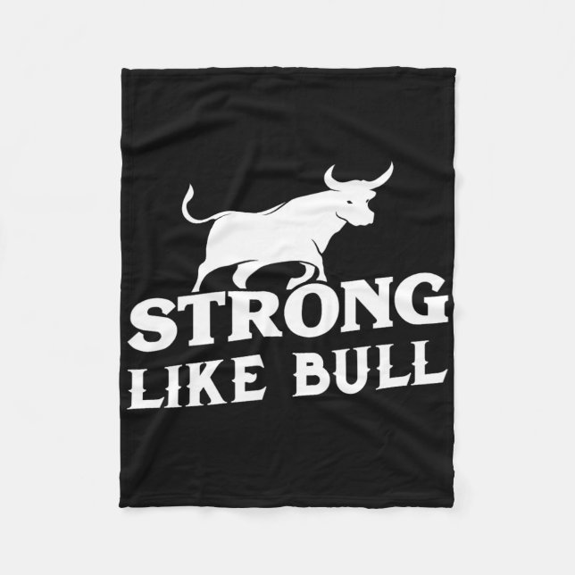 Strong Like A Bull Powerlifting Bodybuilding 3  Fleece Blanket (Front)