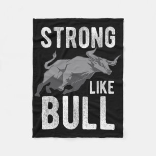 Strong Like A Bull Powerlifting Bodybuilding 4 Fleece Blanket
