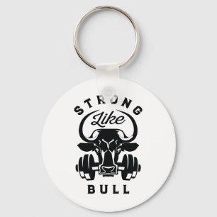 Strong Like A Bull Powerlifting Bodybuilding 6 Key Ring