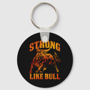 Strong Like A Bull Powerlifting Bodybuilding 8 Key Ring