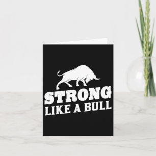 Strong Like A Bull Powerlifting Bodybuilding 9  Card