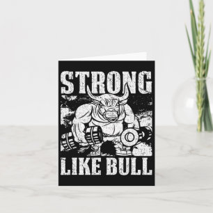 Strong Like A Bull Powerlifting Bodybuilding  Card