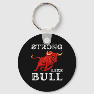 Strong Like A Bull Weight Powerlifting Bodybuildin Key Ring