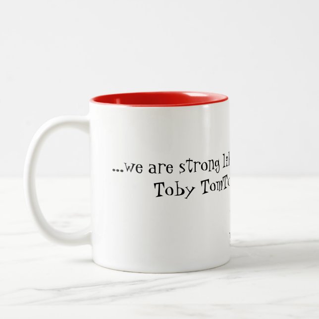 Strong Like an Oak Ceramic Coffee Mug (Left)