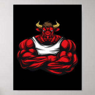 Strong Like Bull Bodybuilding  Poster